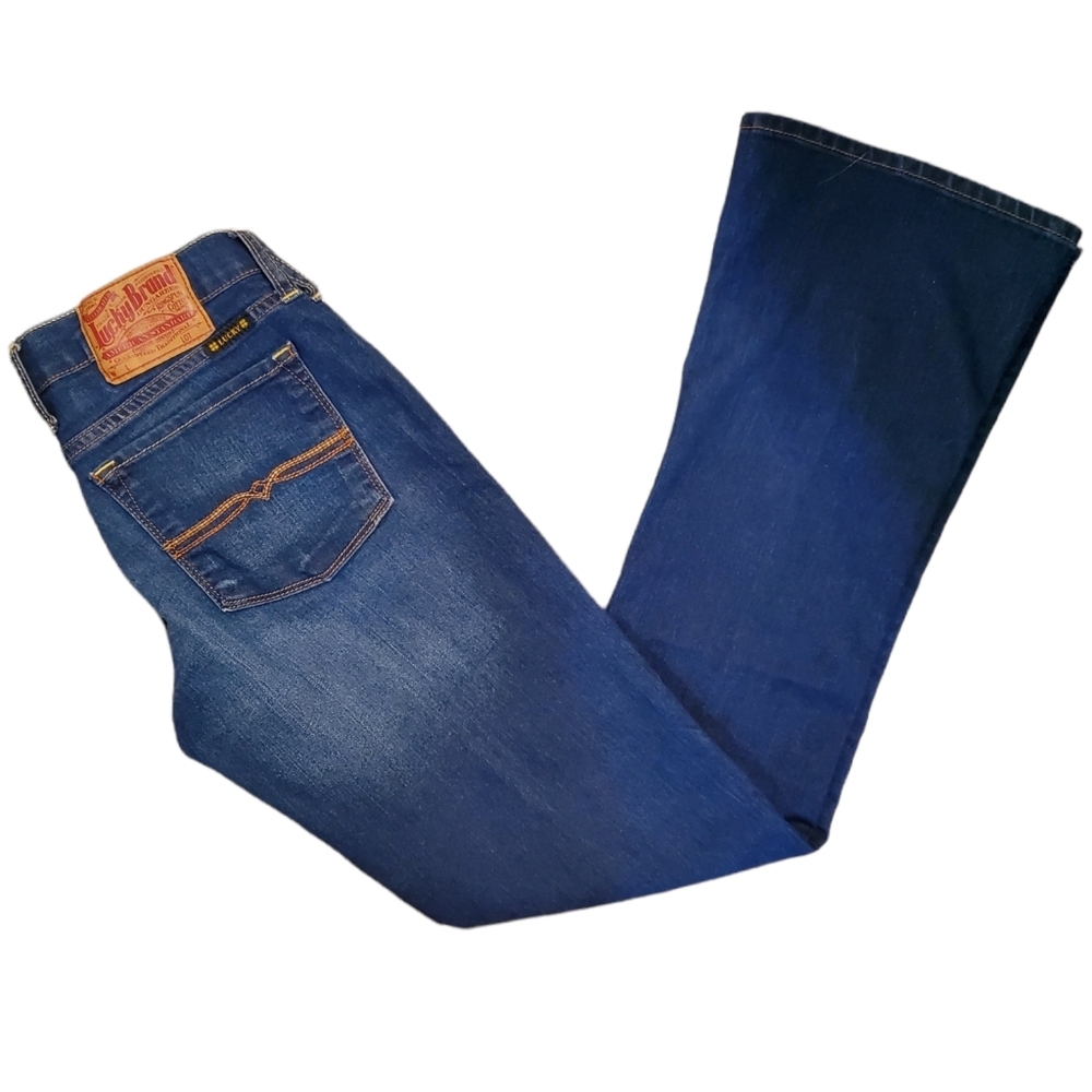 LUCKY JEANS SKINNY DARK WASH SIZE 2/26 RED CLOVER INNER POCKETS BLUE